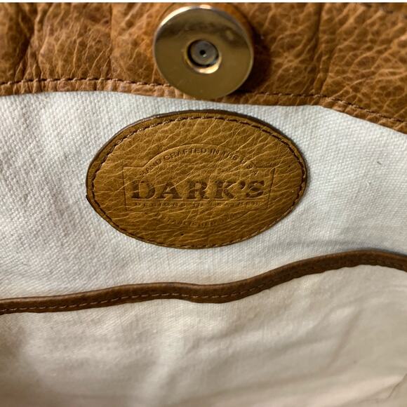 DARK'S Designs in Leather Tote American Bison Leather Made in USA - Picture 8 of 12